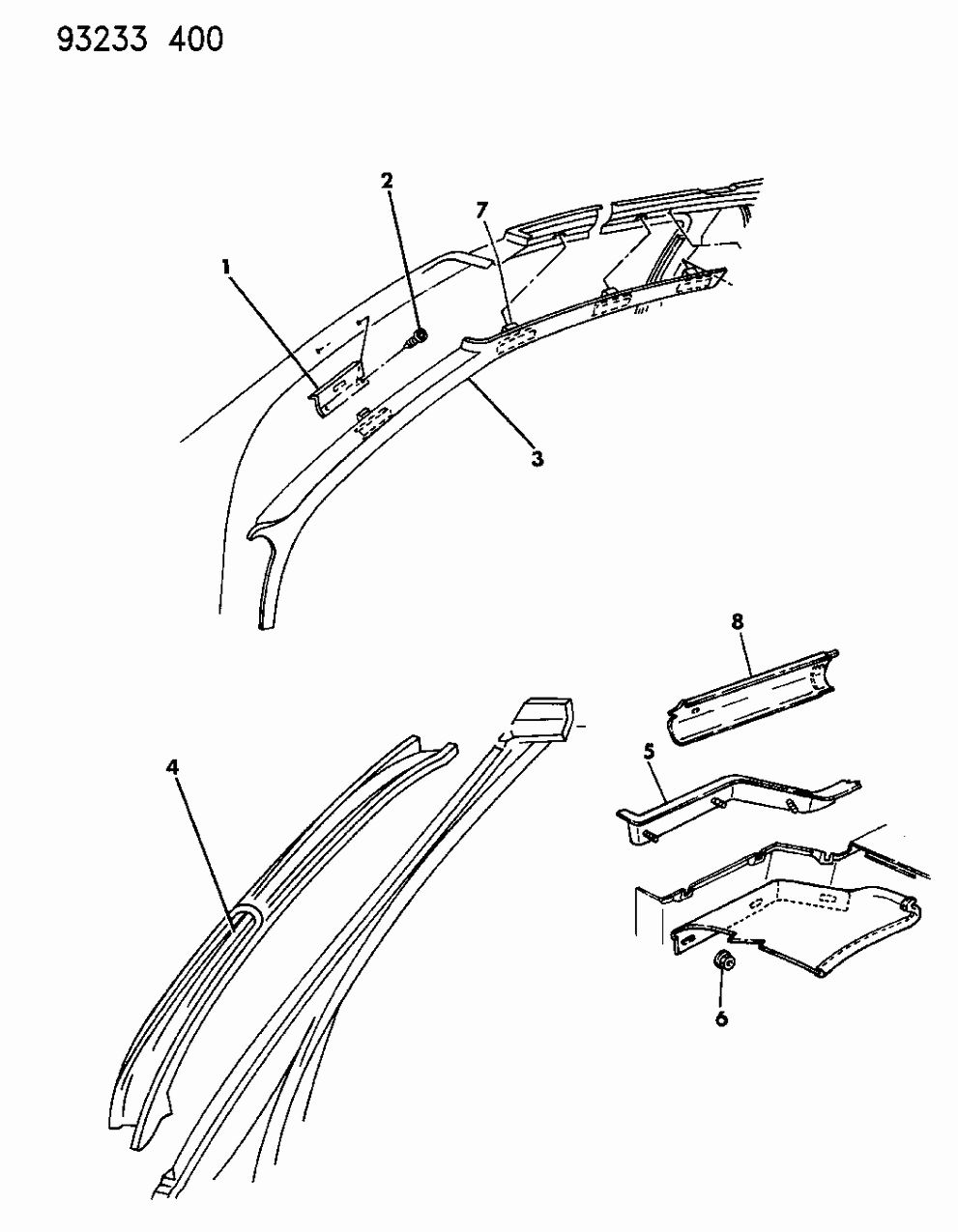 Mopar HG90LV8 Moulding, Quarter Trim Upper