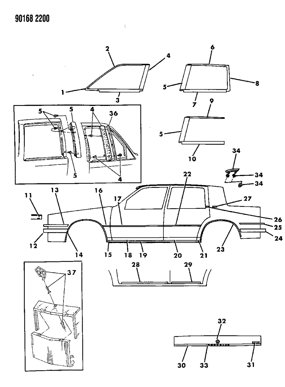 Mopar 4451231 Front Molding