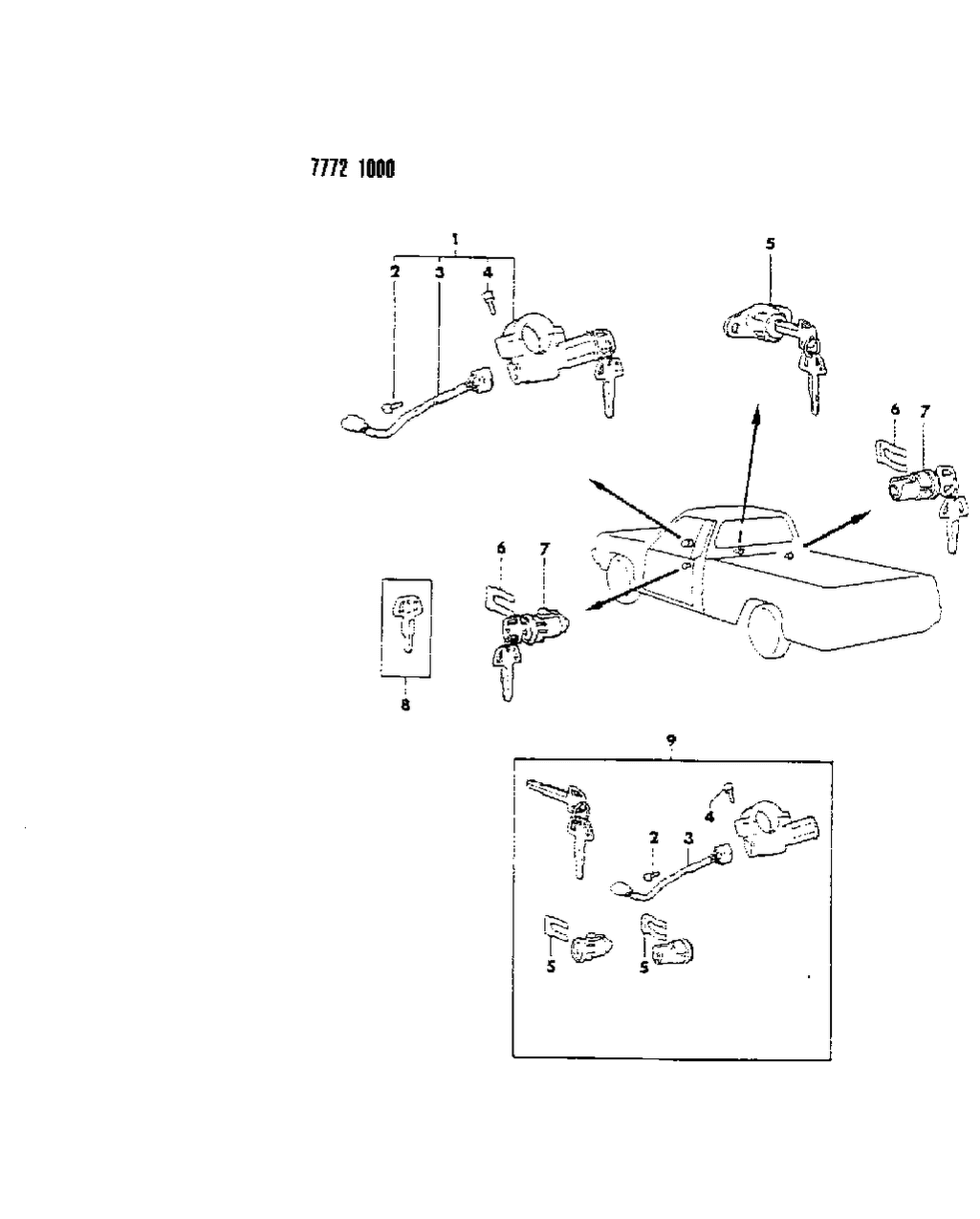 Mopar MB415752 Ignition Lock Cylinder