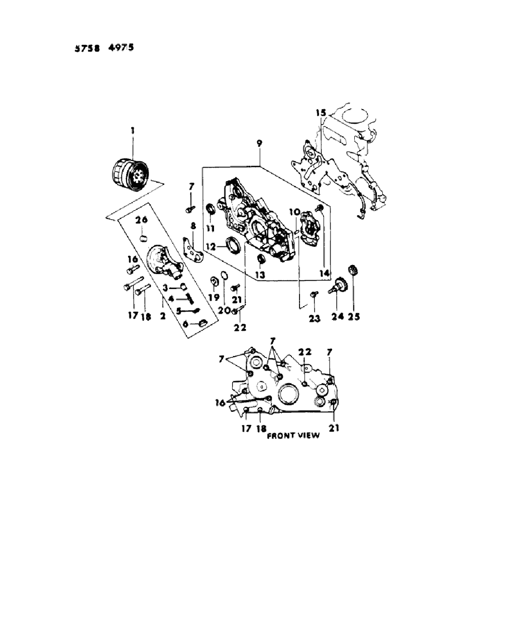 Mopar MD109727 Case, Engine Front Up To 11-1-86