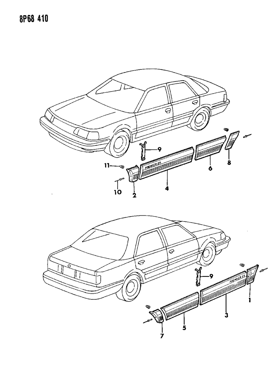 Mopar BB07HAA Moulding, Door Cladding, Rear