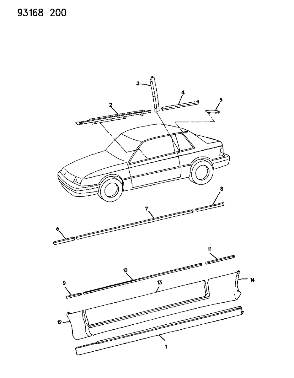 Mopar GN49MRB Moulding, Door