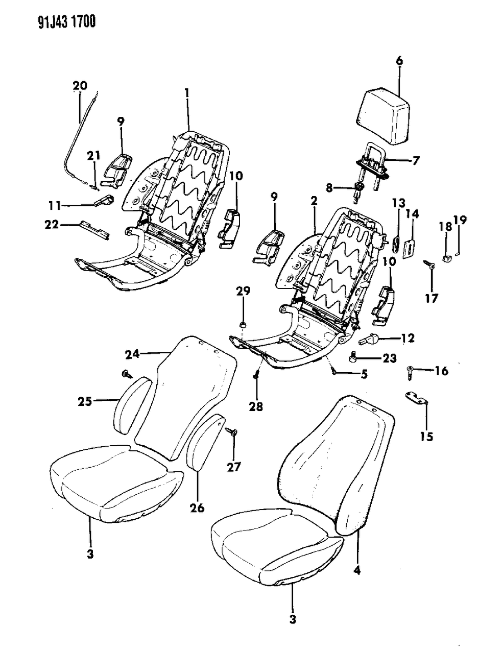 Mopar 55195023 Frame, Seat, Driver Side