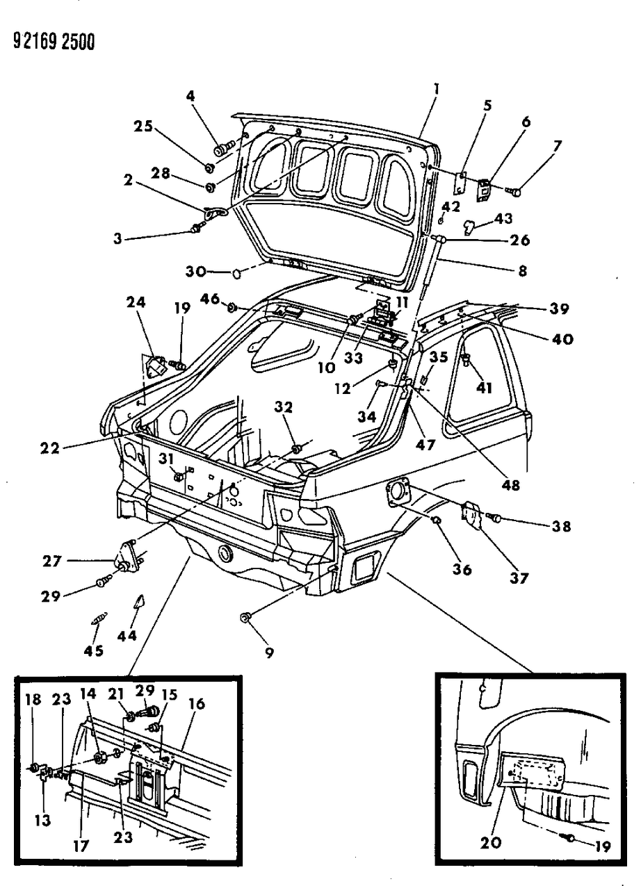 Mopar 2480957 Reinforcement, Rear Door Hinge Pillar To Sill, Right