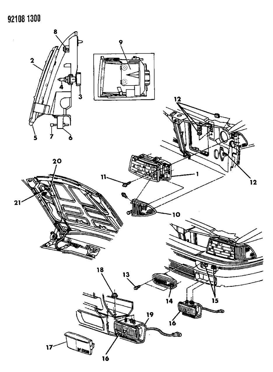 Mopar 4676019 Side Marker Lamp, Amber