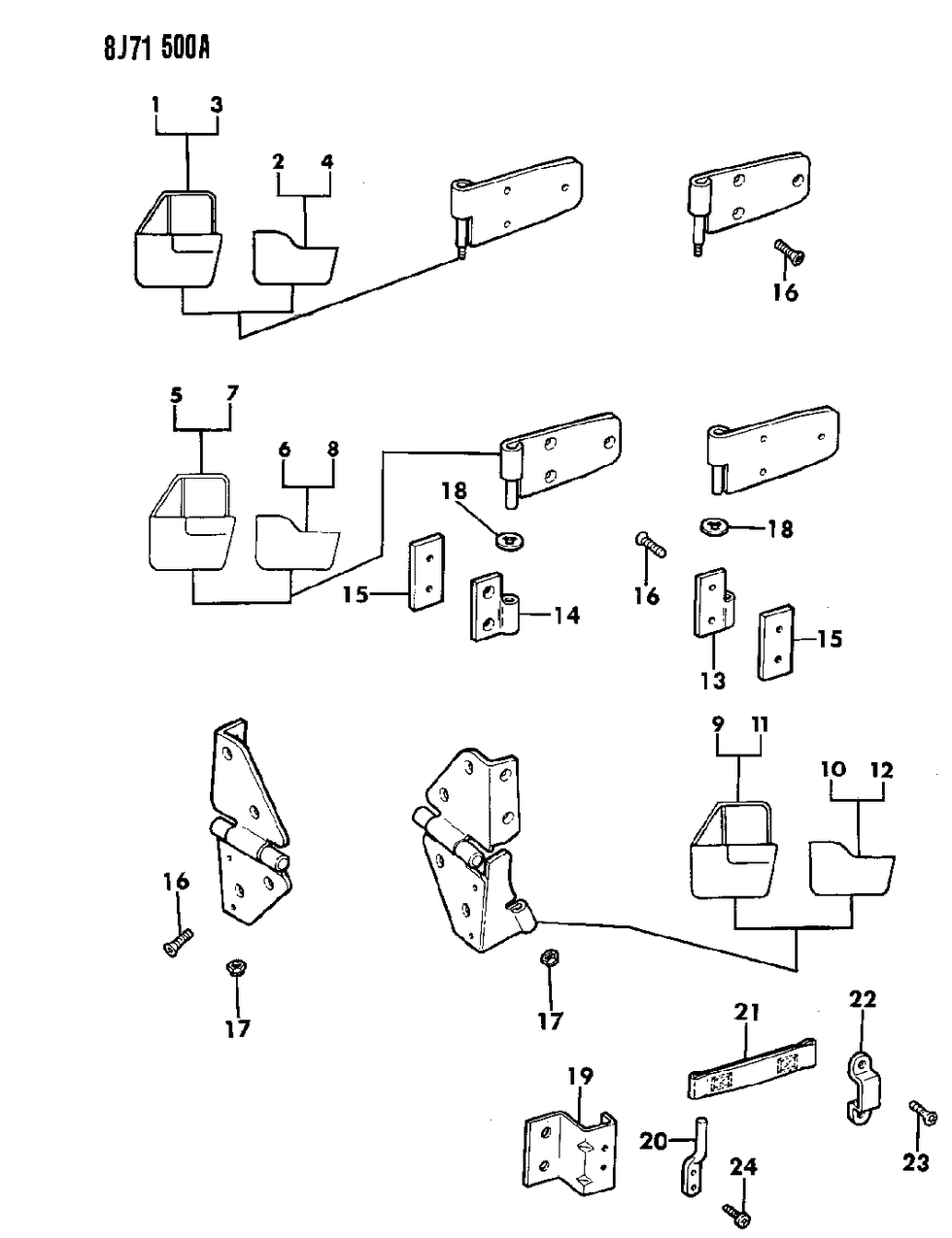 Mopar J4005755 Nut, Upper Hinge Pin