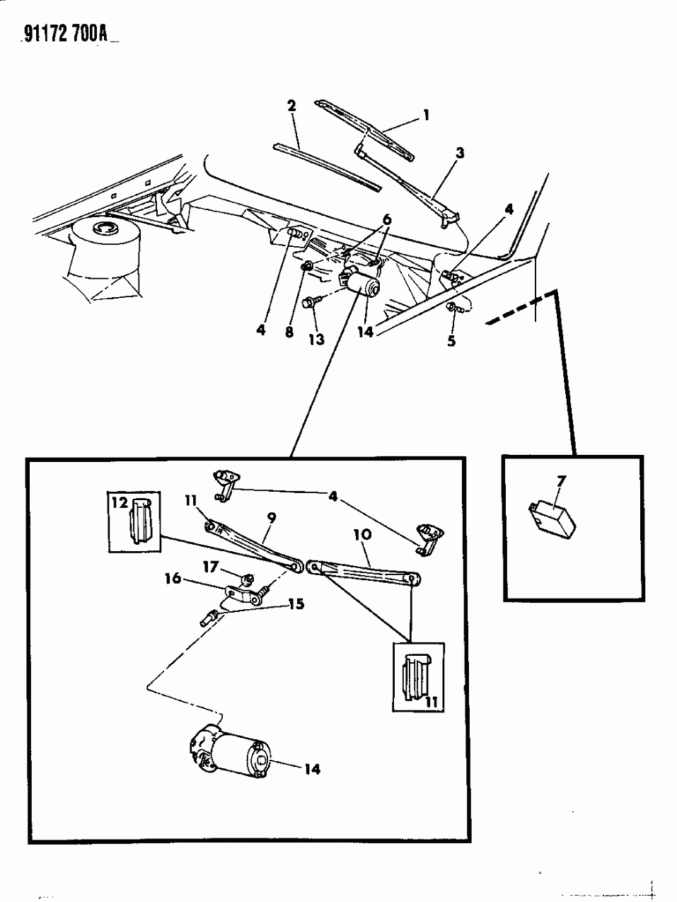 Mopar 4389363 Blade, Wiper, Upper