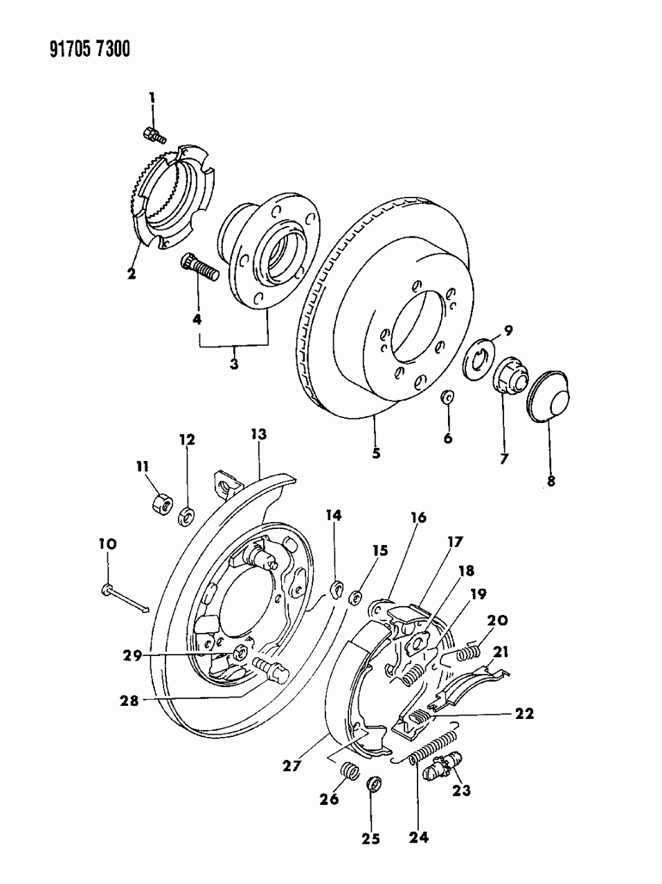 Mopar MB857263 Plate, Rear Brake Backing