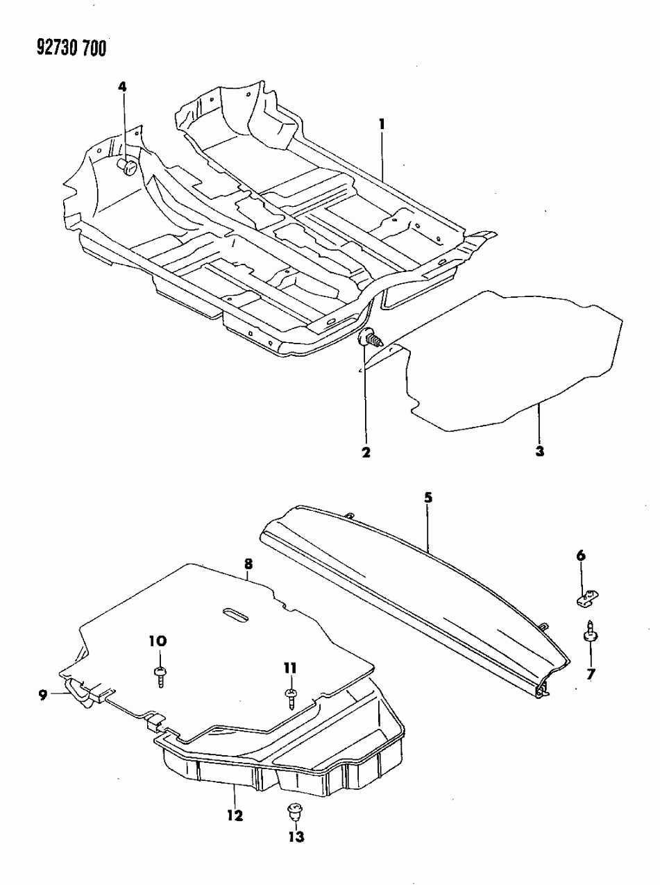 Mopar MB768359 Hook, Rear Shelf, Gray
