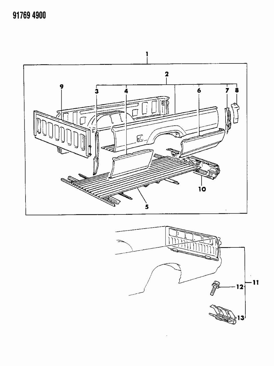 Mopar MB549200 Rear Sill
