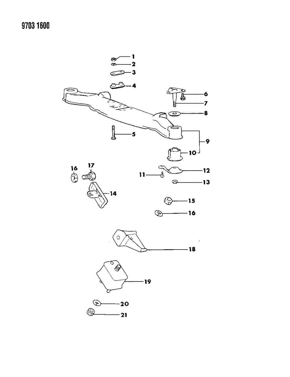 Mopar MU101011 Bolt (12X25 ) (1987), Rear