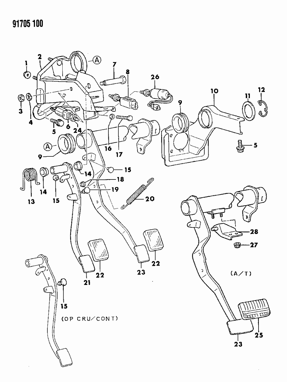 Mopar MB500595 Stopper, Clutch Pedal , (See Group 6)