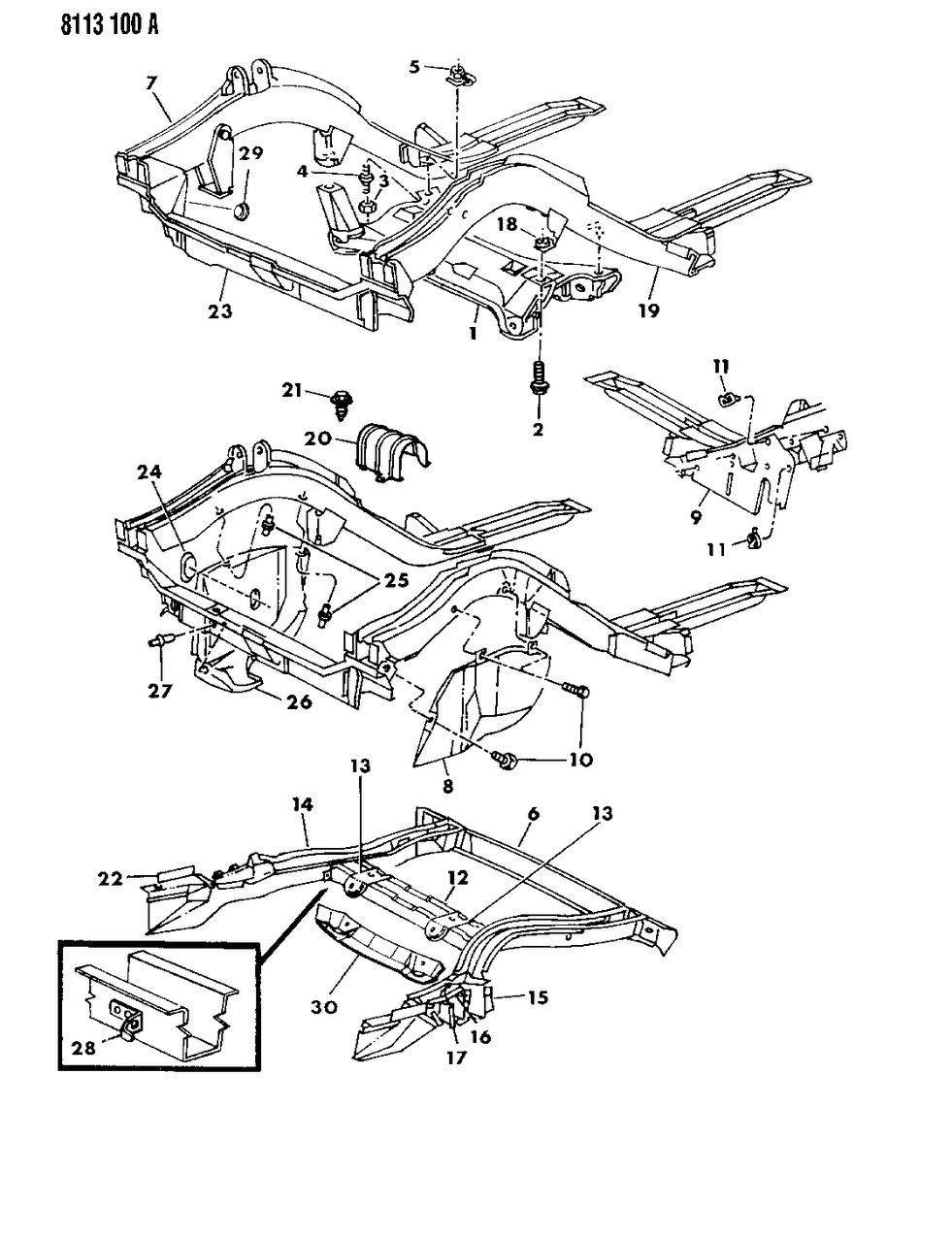 Mopar 6500122 Nut, Front Suspension, Crossmember Rear