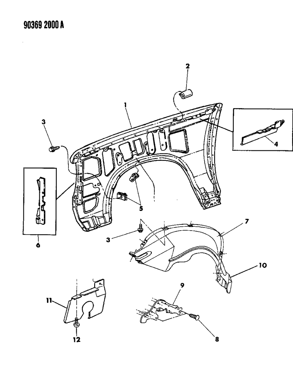 Mopar 55345472 Liner Extension, Black, Front