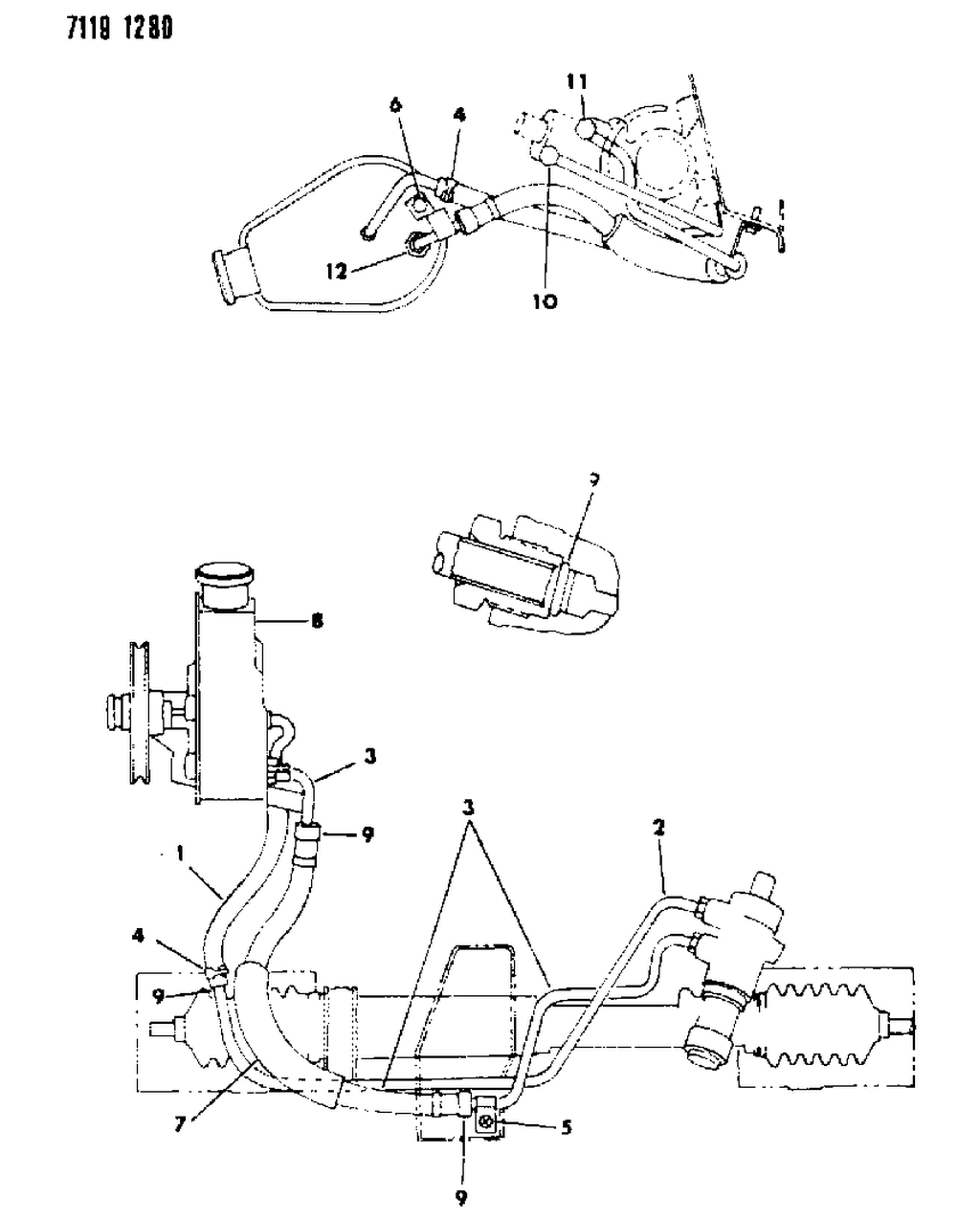 Mopar 3815846 Tube W/Nut, Power Steering Pump Return Hose, 1.6L Engine