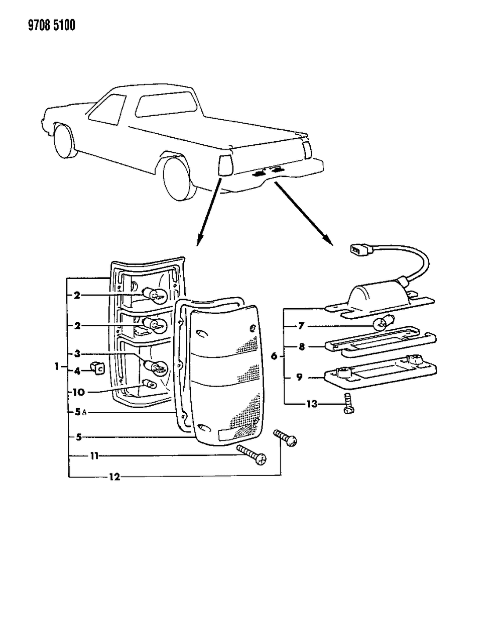 Mopar MB415343 Lens Gasket, Rear