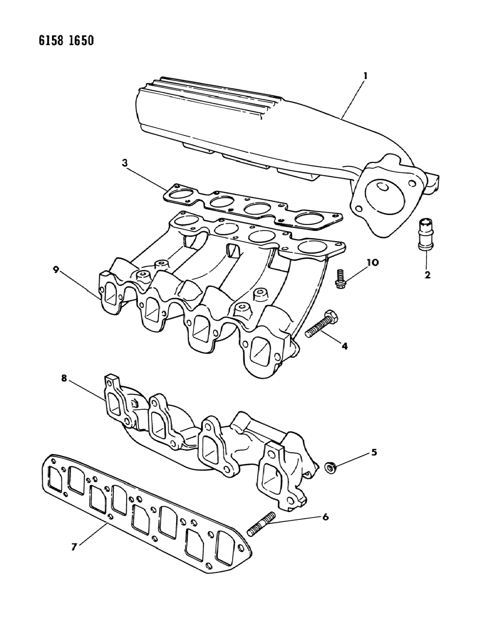 Mopar 6101408 Screw W/Washer, Upper To Lower Intake Manifold (M8X1.25X25)