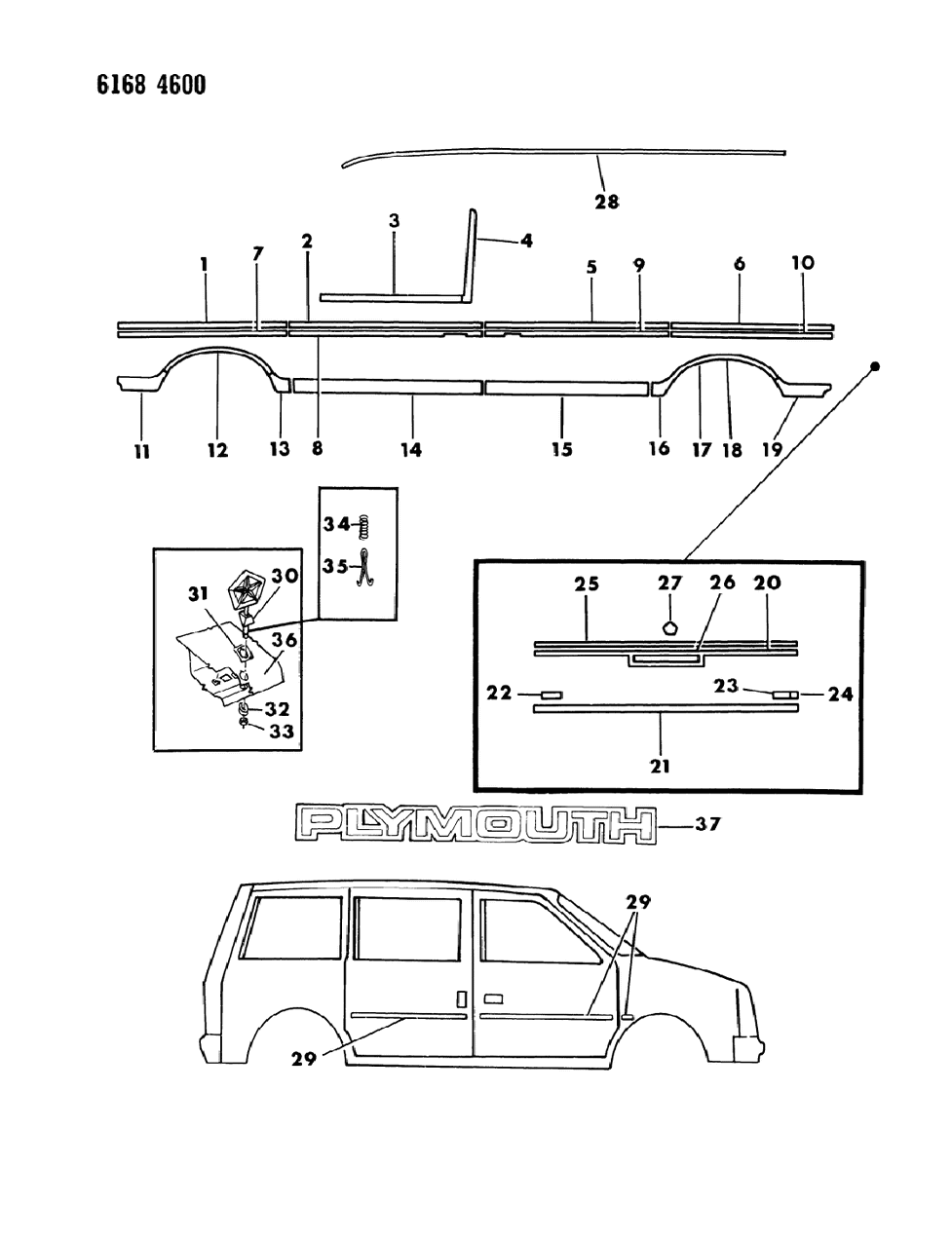 Mopar 4366328 Lower Molding