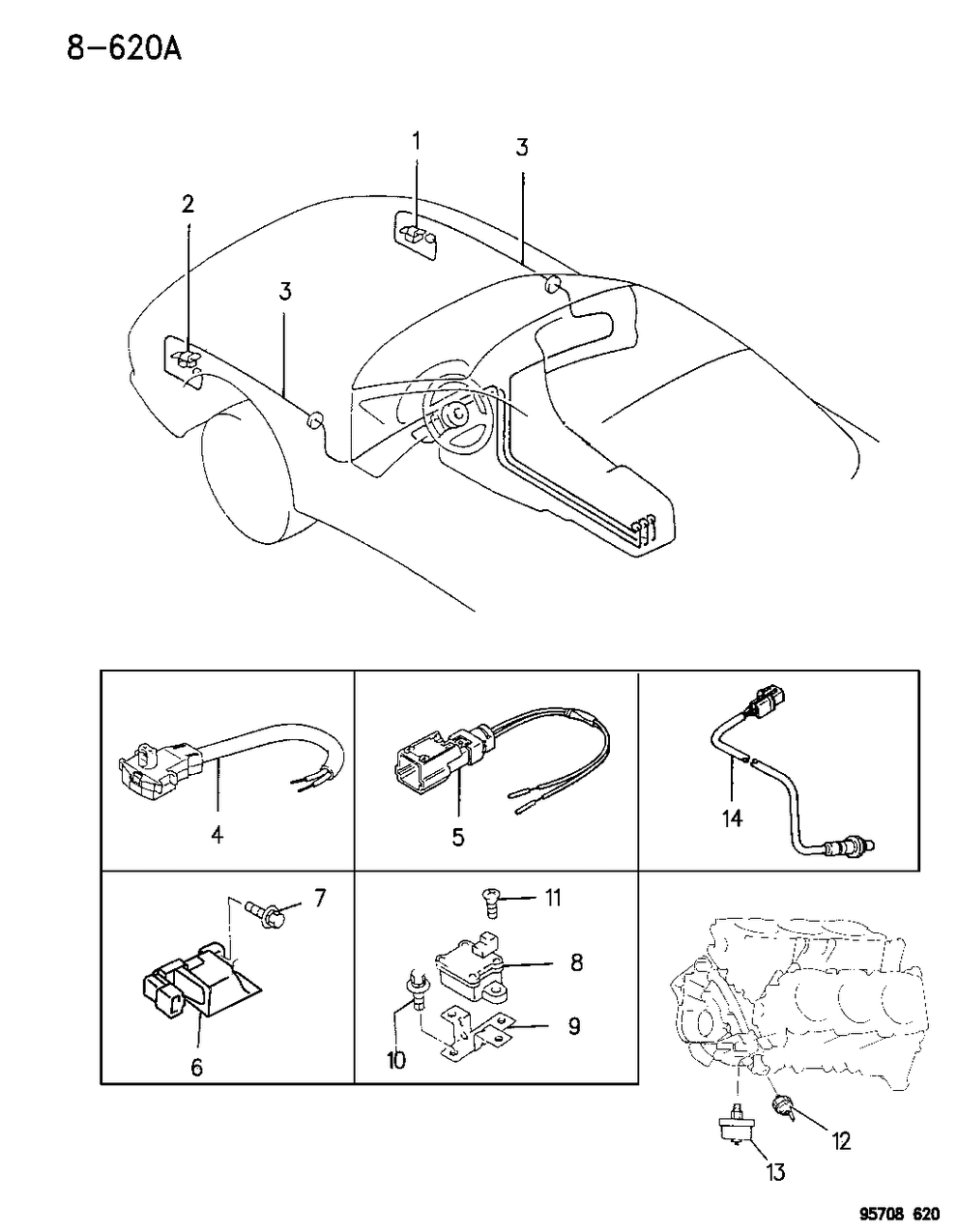 Mopar MD186990 Oxygen Sensor
