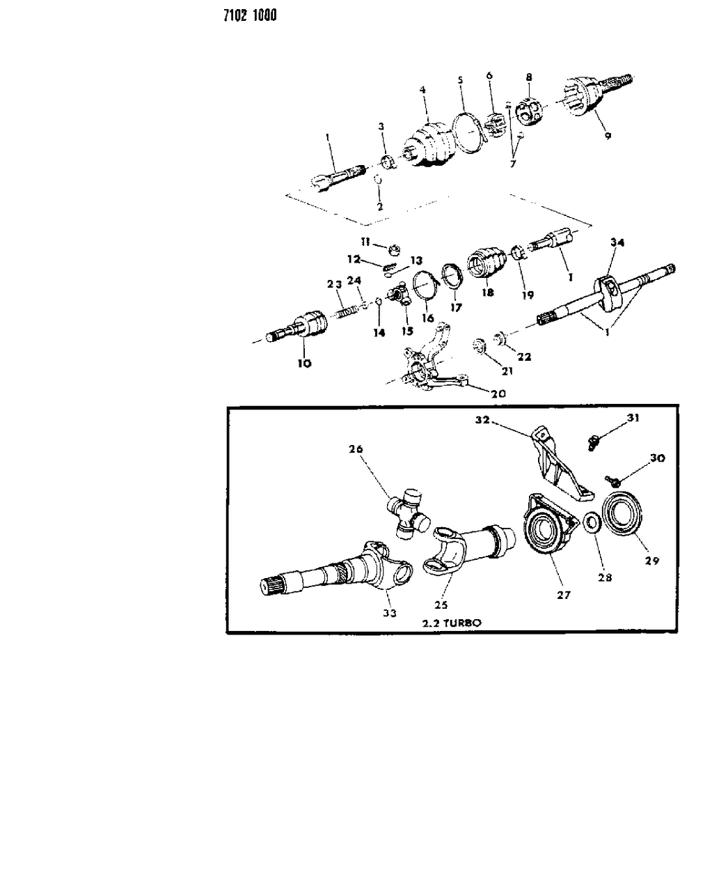 Mopar 5212928 Shaft, Front Wheel Drive Inner (W/Turbo)