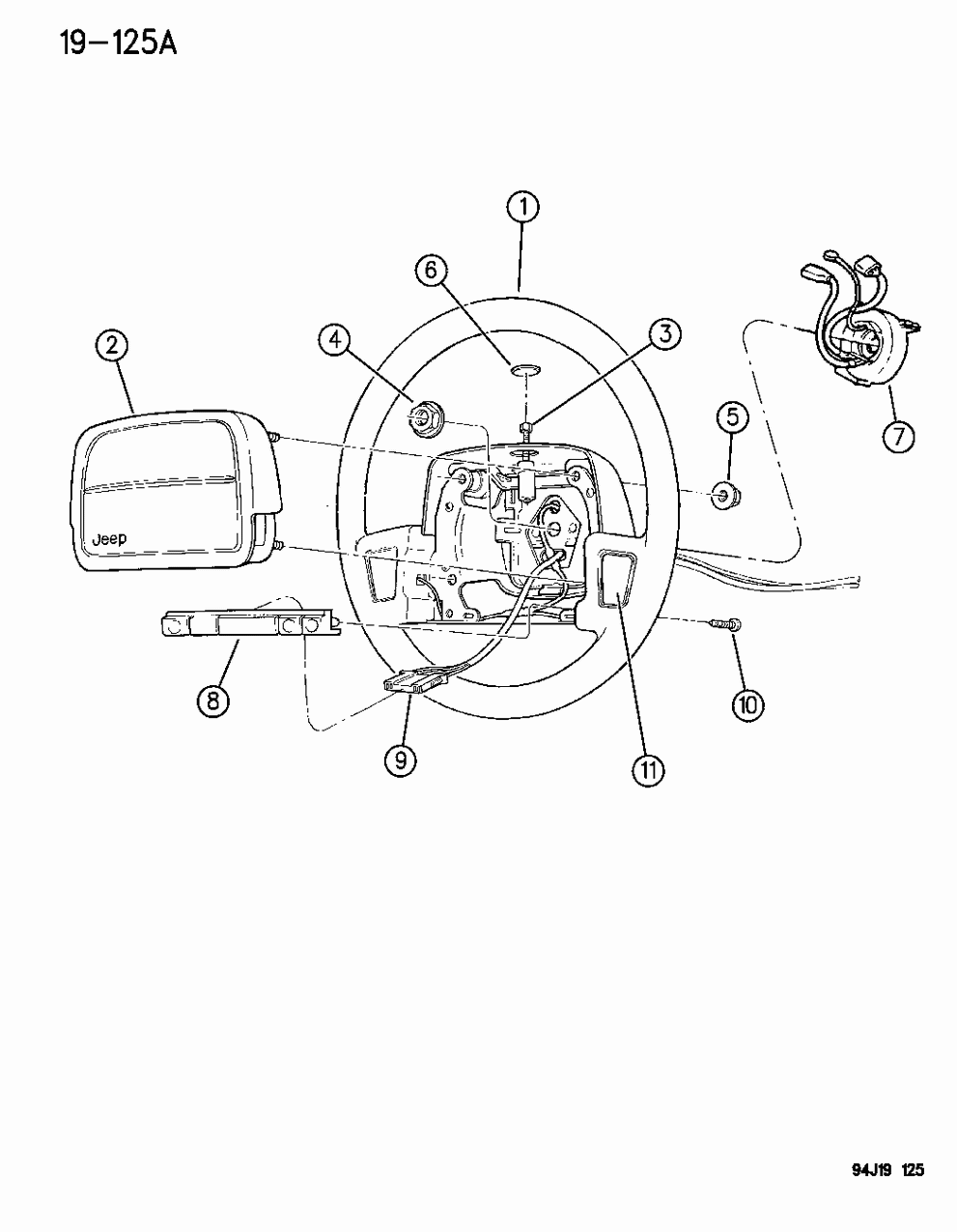 Mopar 5DM35RX8 Air Bag Module, Driver Side