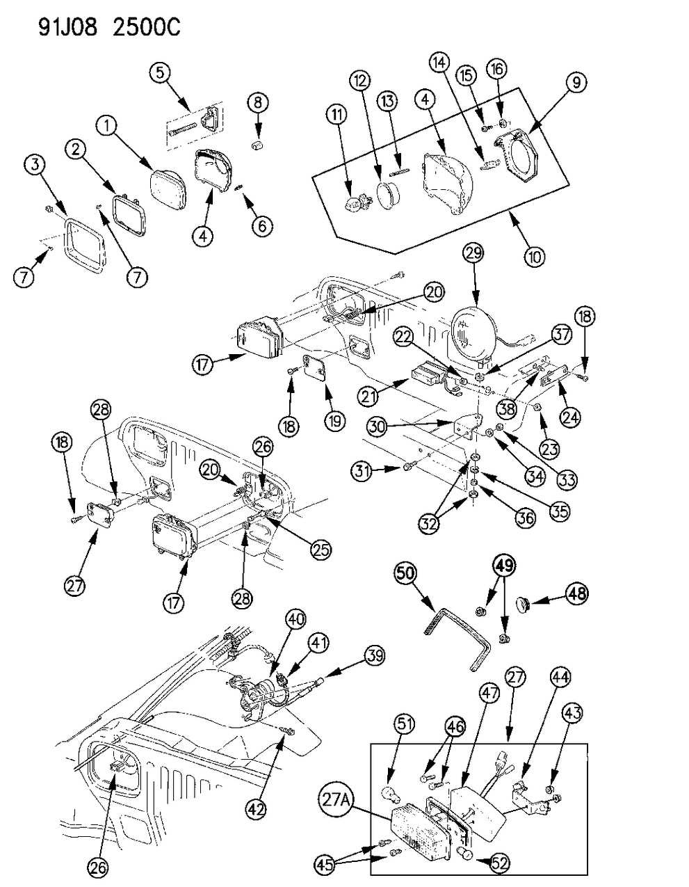 Mopar 56001378 Parking Lamp, Front