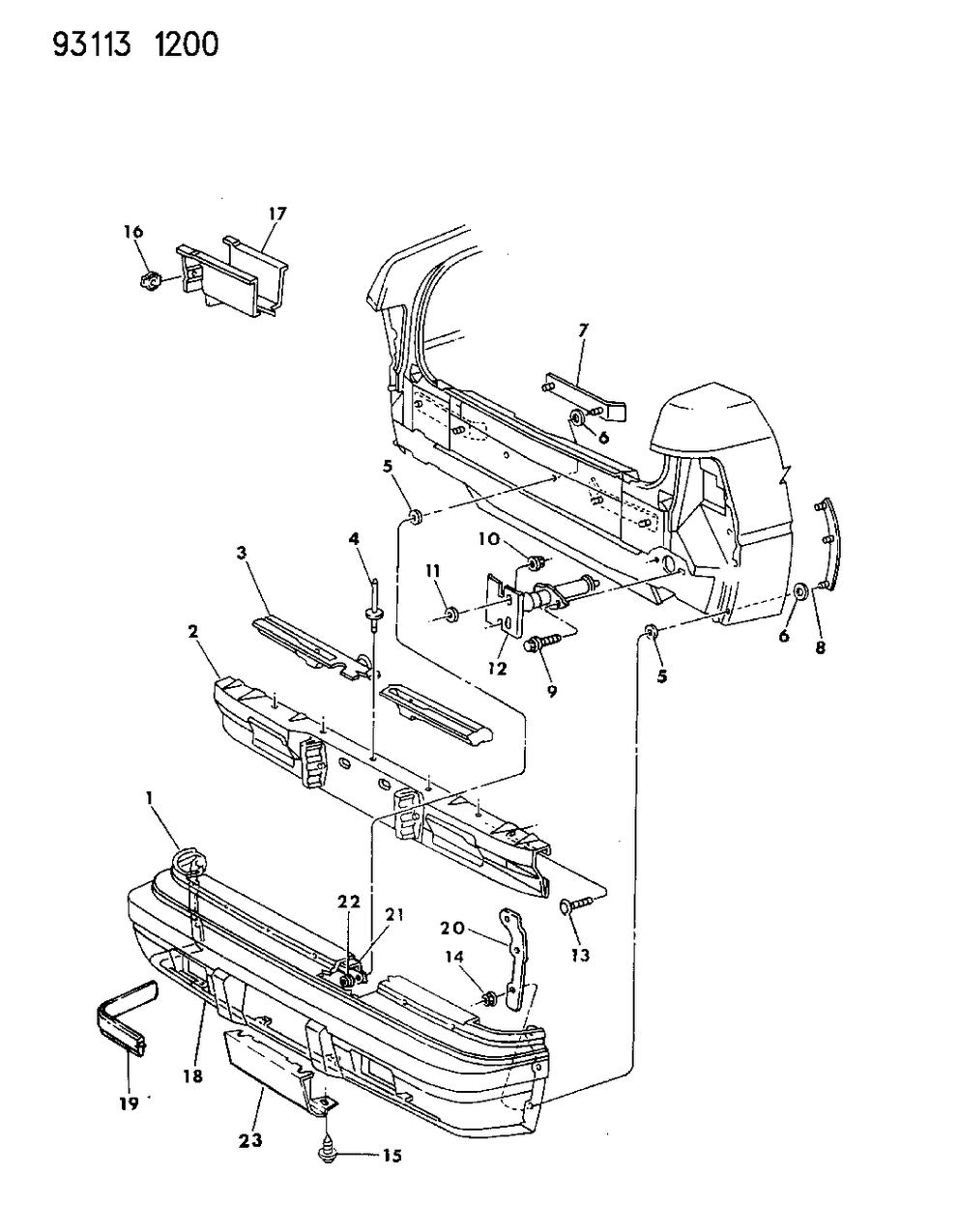 Mopar 4334433 Impact Strip, Rear