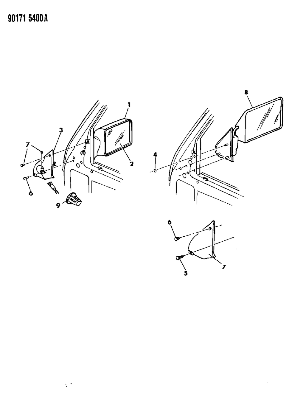 Mopar 4299677 Mirror Assembly