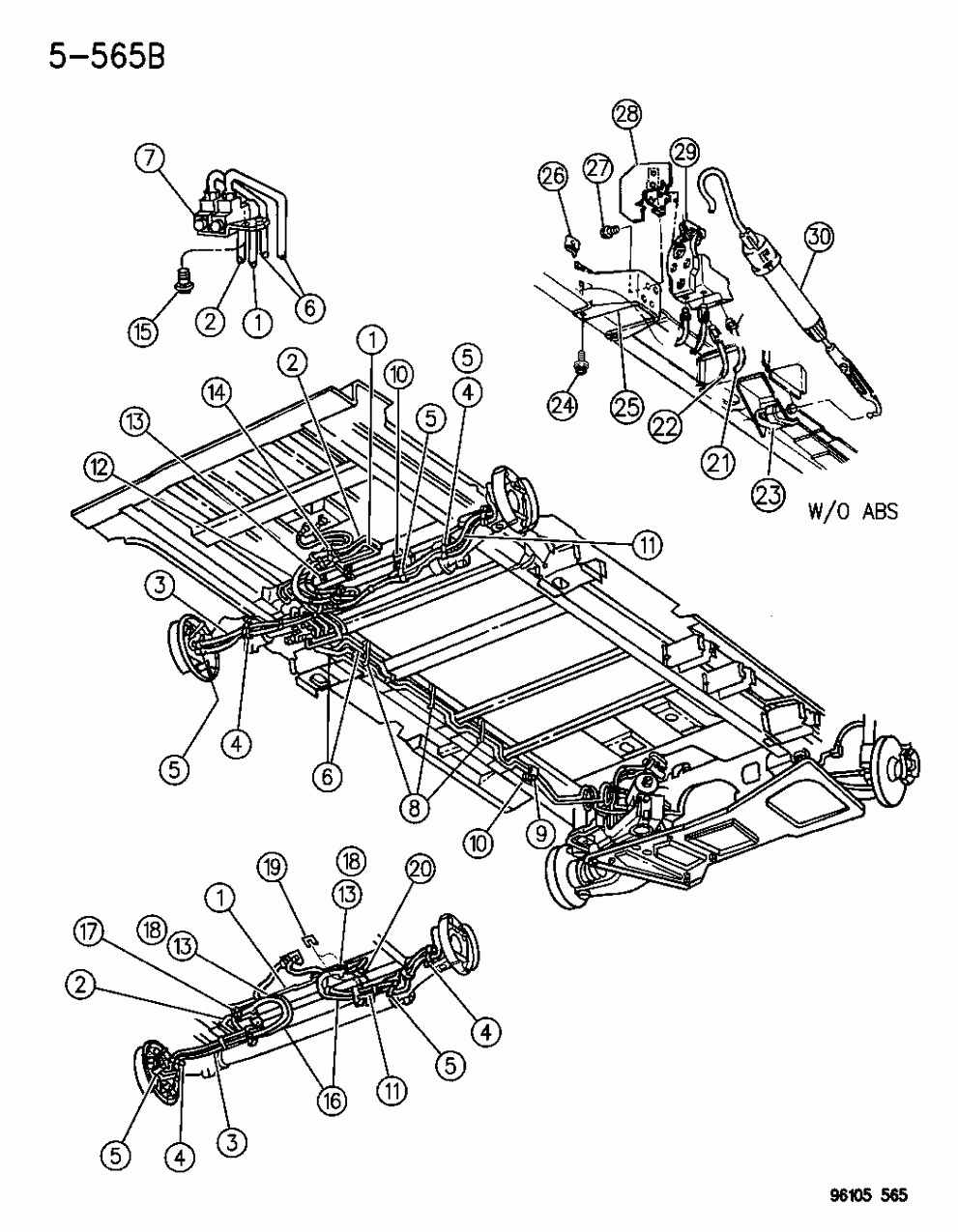 Mopar 4683441 Bracket, Rear Wheel Brake Hose Crossmember Forward