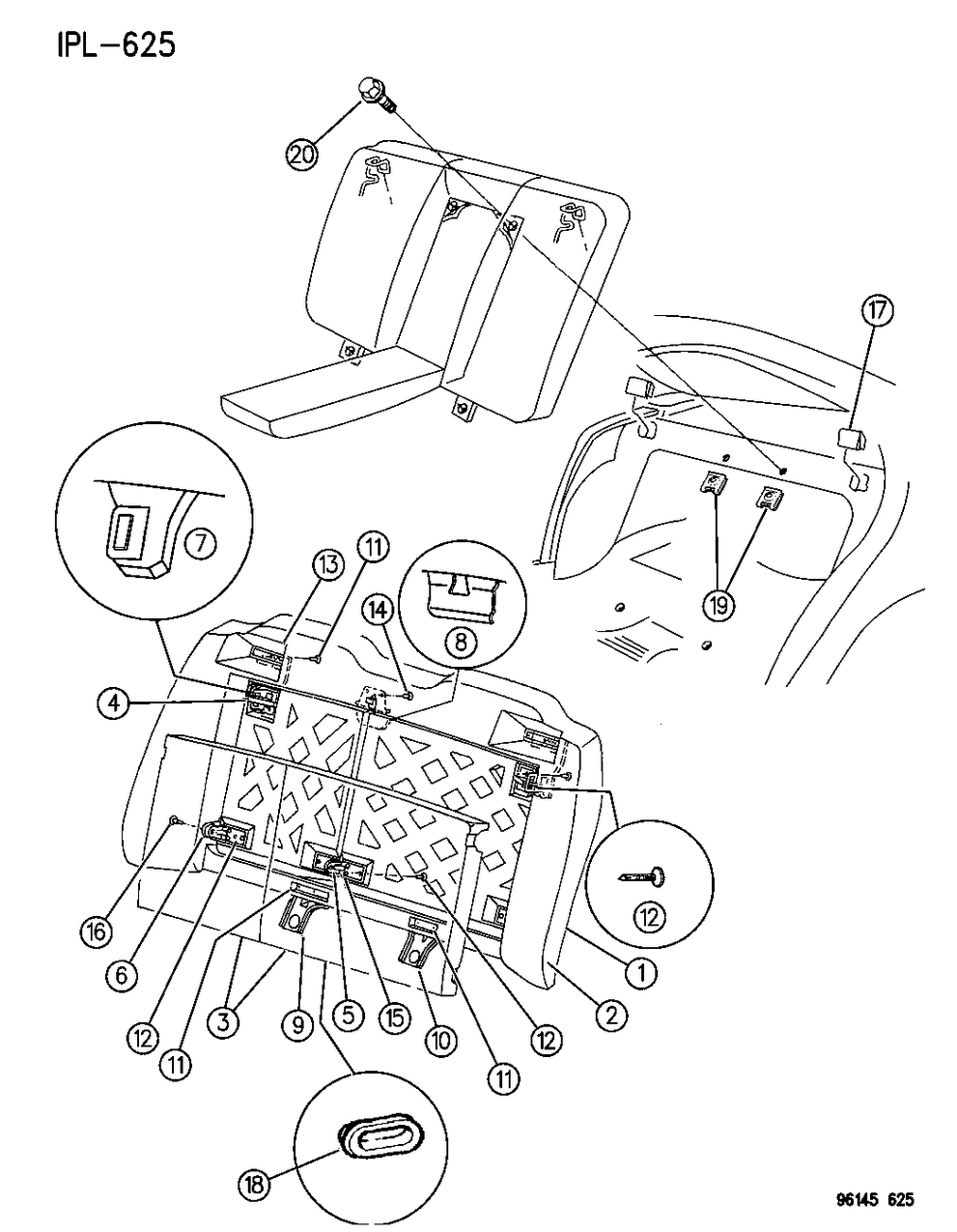 Mopar JK61PF5 Cover, Collar Seat Back, Rear