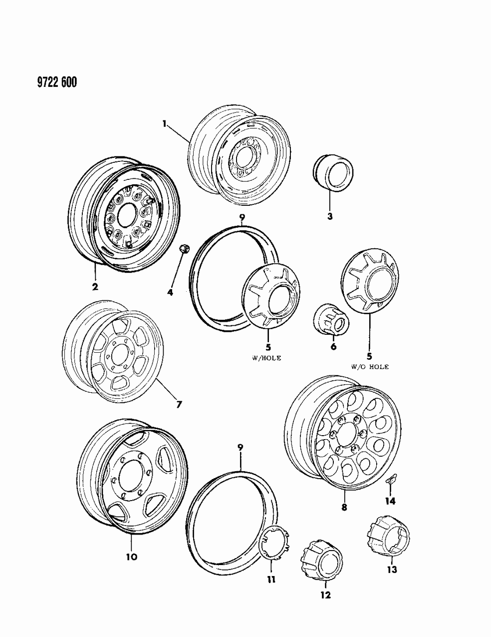 Mopar MB301355 Center Cap Retainer, Rear