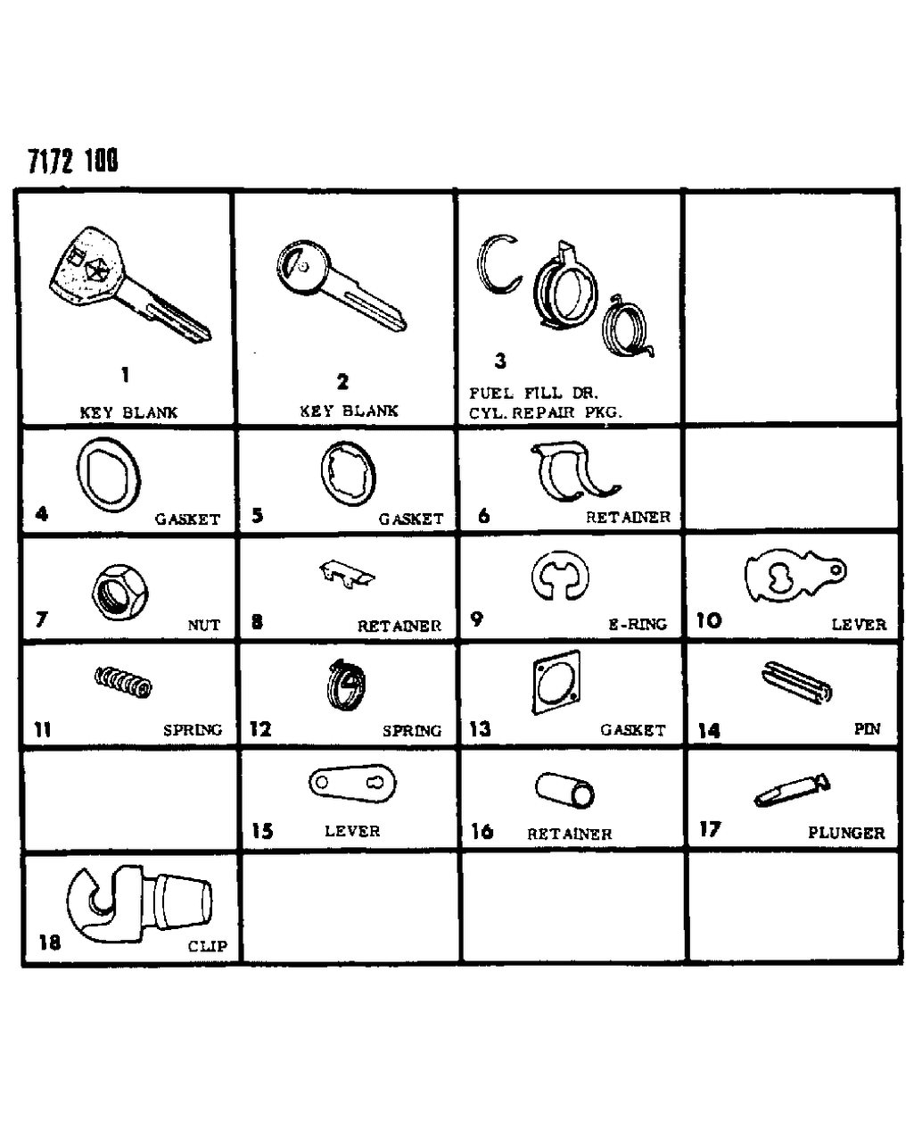Mopar 4378168 Ignition Lock Cylinder