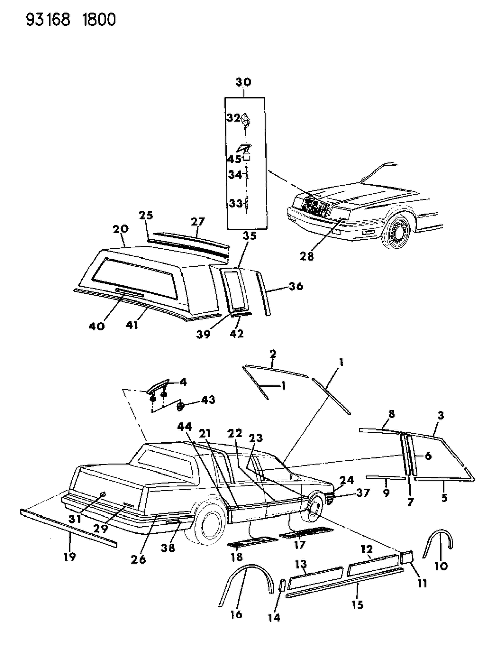 Mopar EE33LV7 Moulding, Rear Door Lower