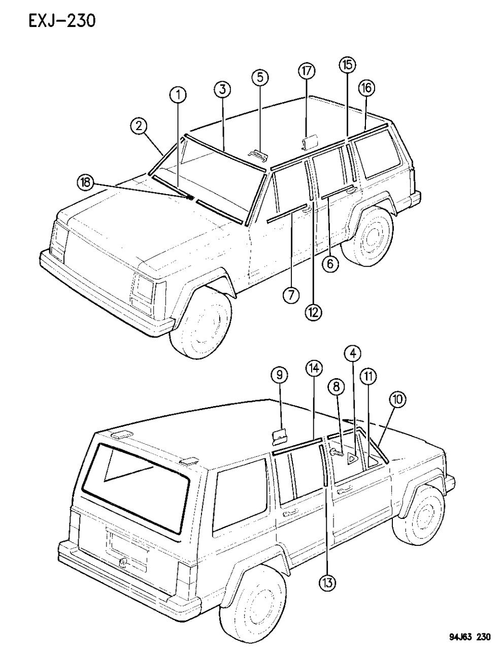 Mopar 4746549 Reveal Molding, Black