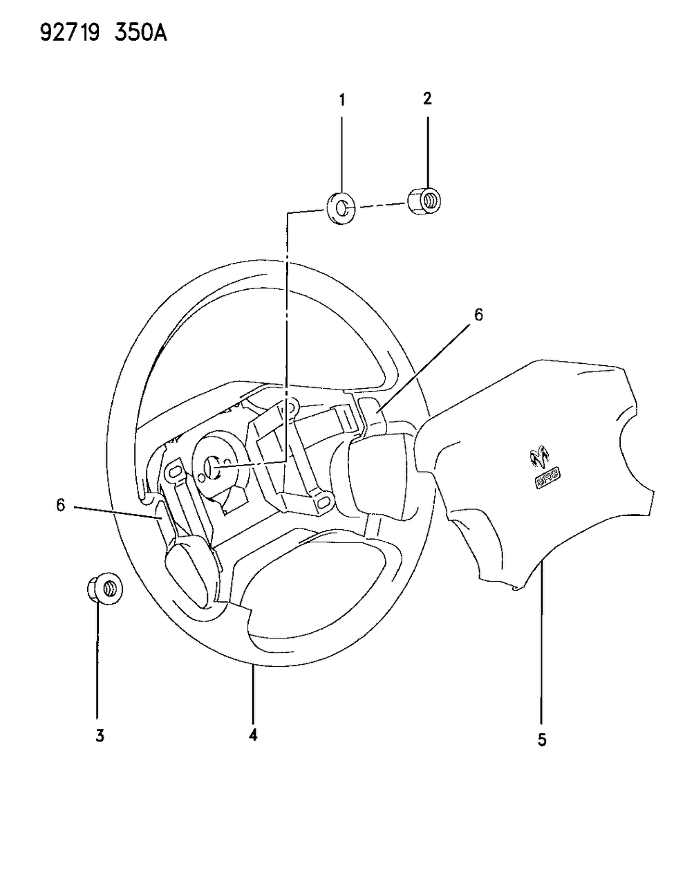 Mopar MR710835 Button, Horn W/Switch