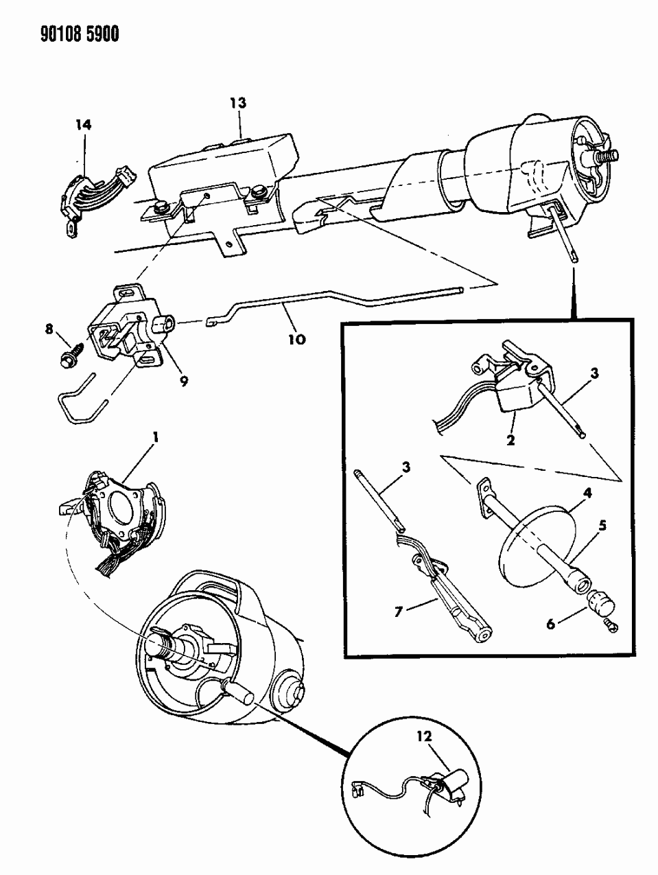 Mopar 4373301 Headlamp Dimmer Switch