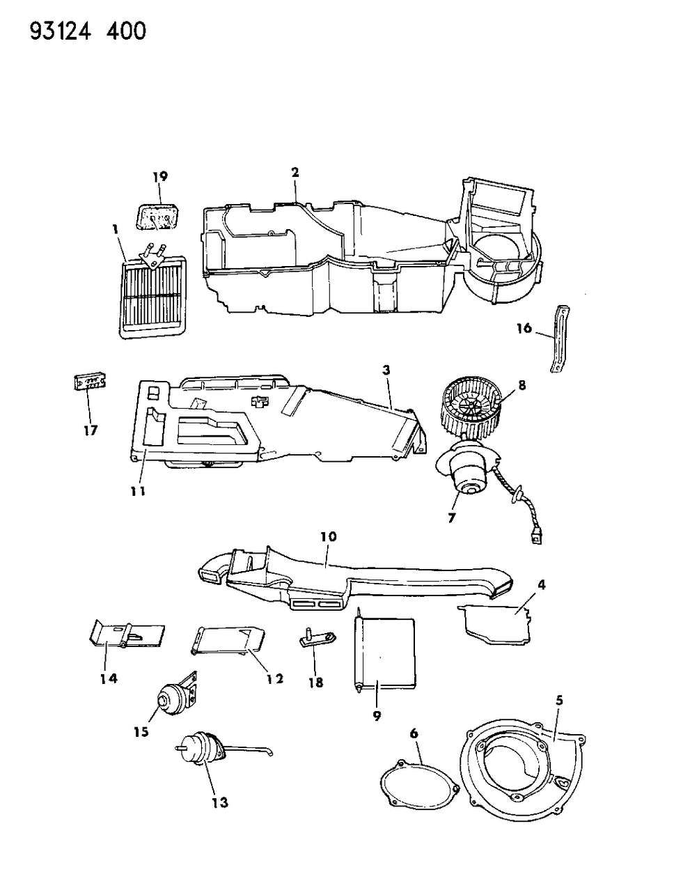 Mopar 5264400 Motor, Heater Blower