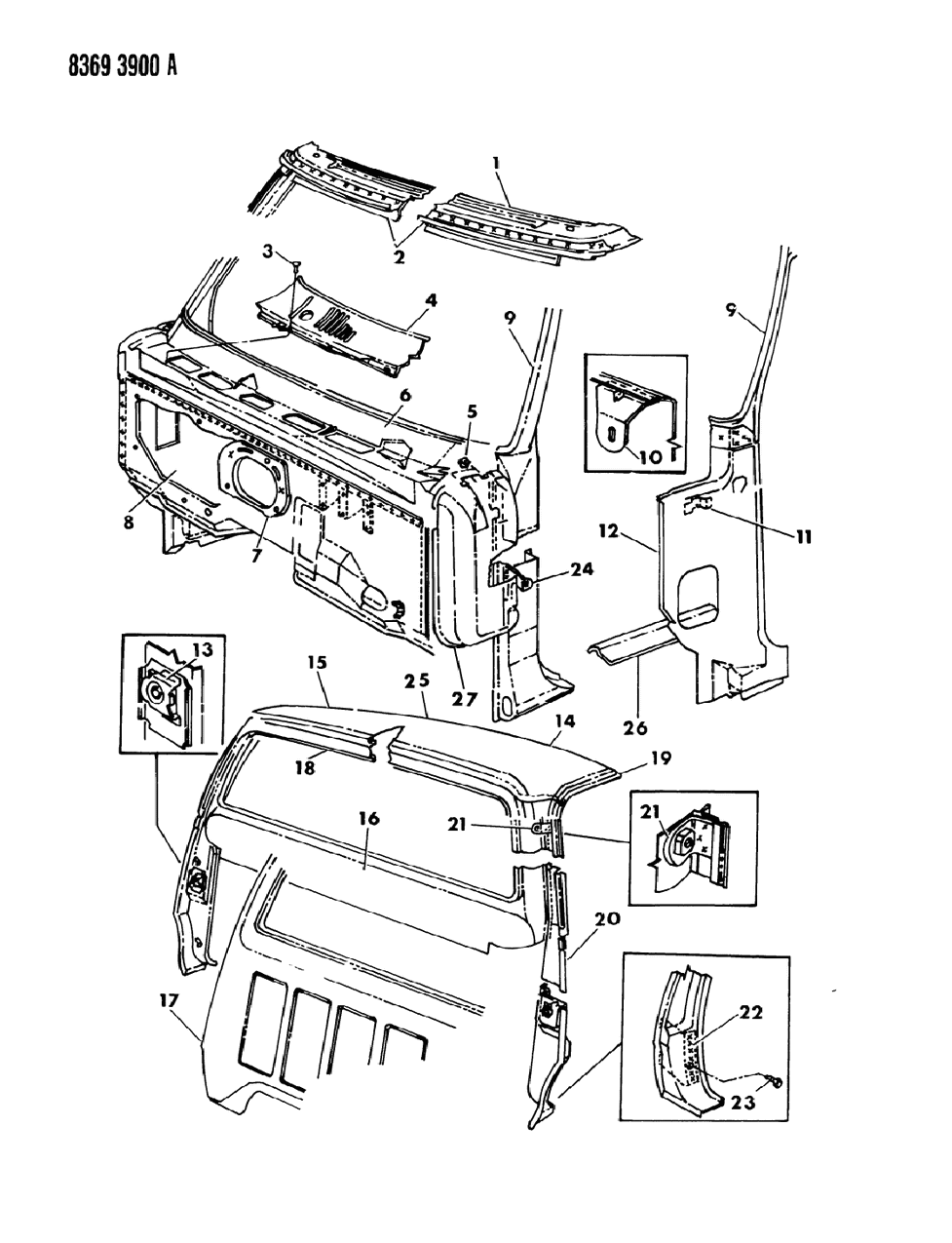 Mopar 4212194 Panel, Rear, Outer, W/O Hole