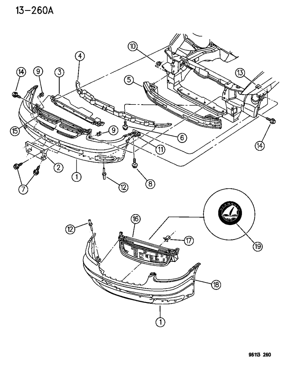 Mopar 4857054 Crossmember, Front Radiator, Upper