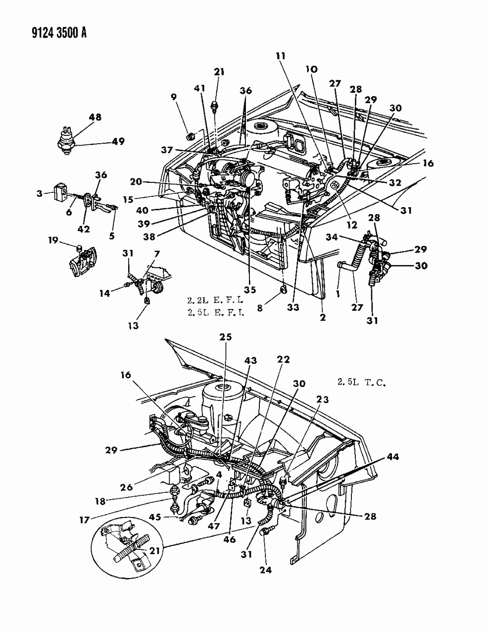 Mopar 4462106 Bracket, A/C, Heater, Hose Clip Mounting 2.5L Turbo Charger