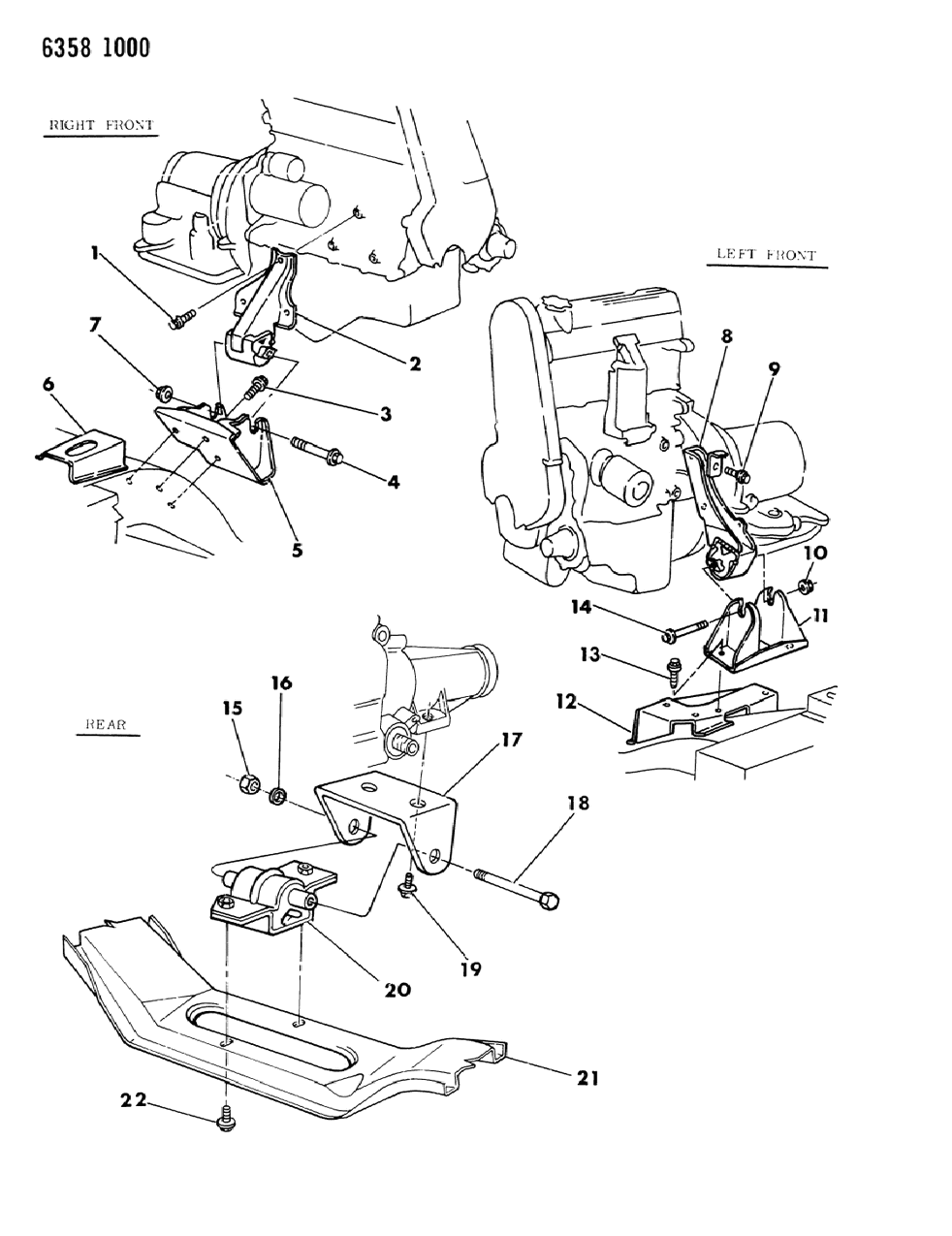 Mopar 6033137 Bolt, W/Washer, Engine Front Support Insulator