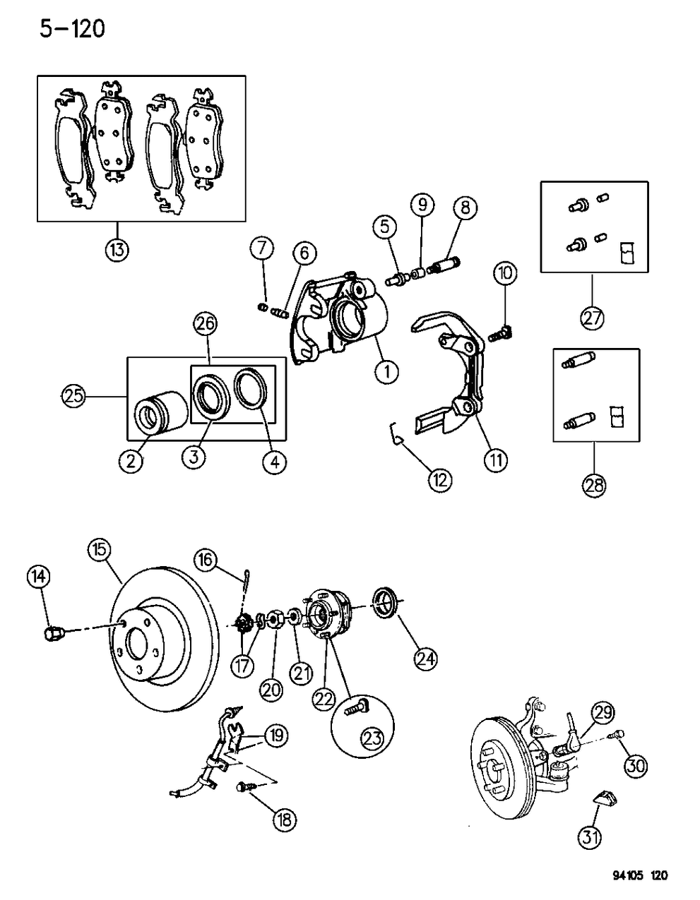 Mopar 6503439 Bolt, Front Wheel Disc Brake Torque Plate Mounting
