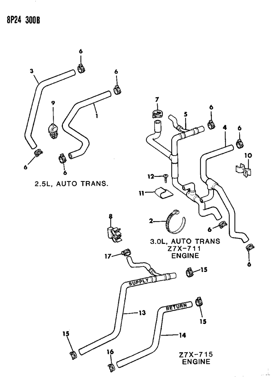 Mopar 4762563 Hose, Supply, W/3.0L Engine, W/Automatic Transmission