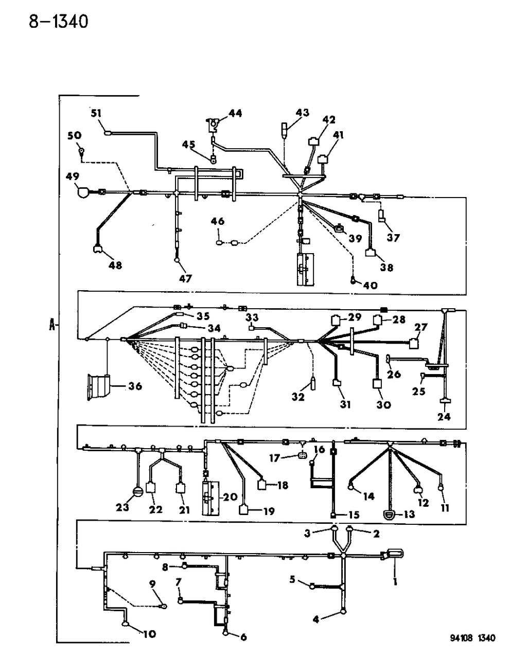 Mopar 4801761 Wiring, Headlamp To Dash