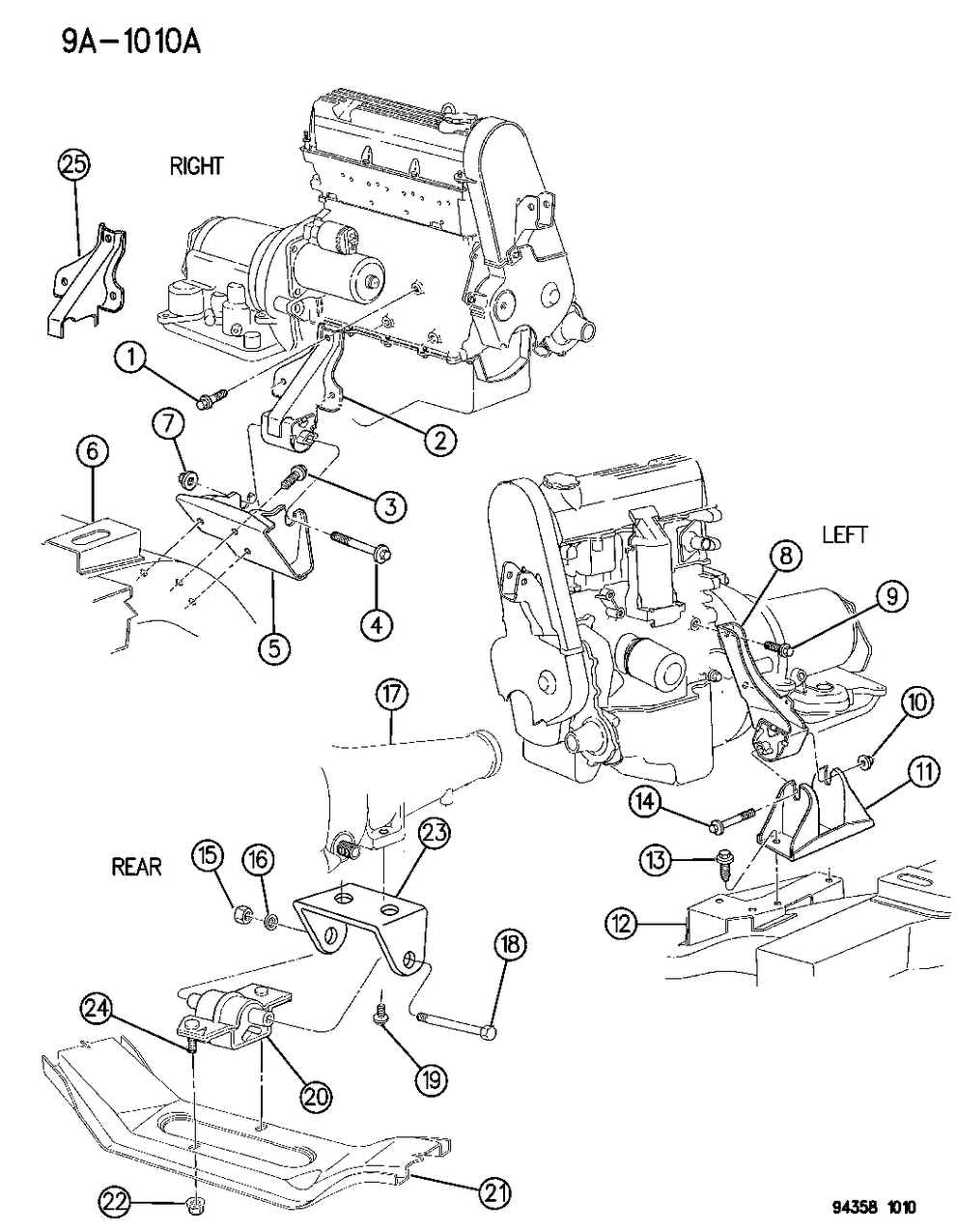 Mopar 52018019 Mount Bracket, Rear