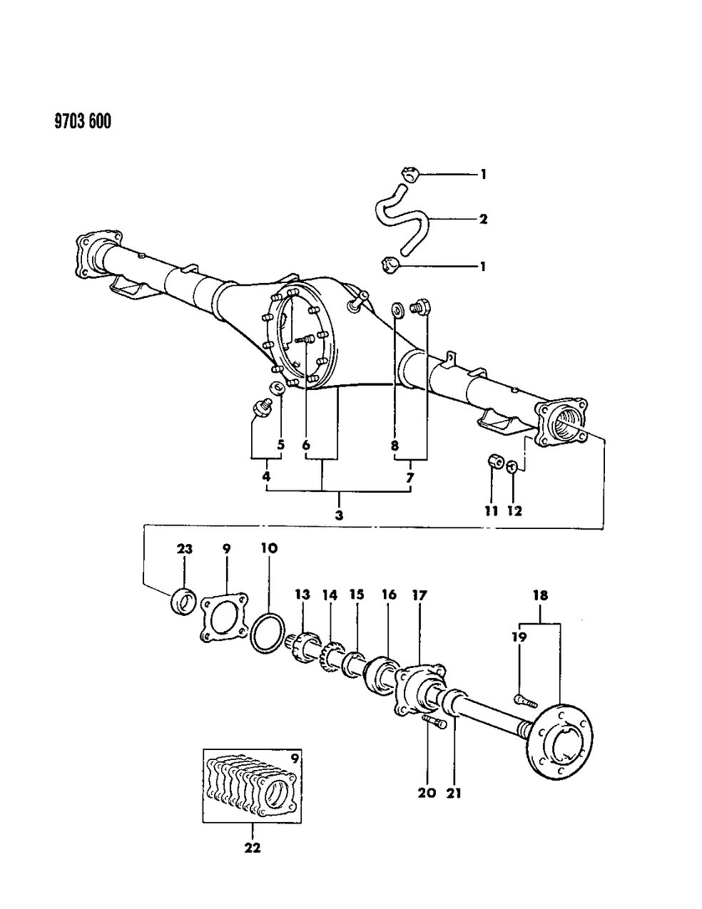 Mopar MB393617 Bolt, Housing To Differential Carrier