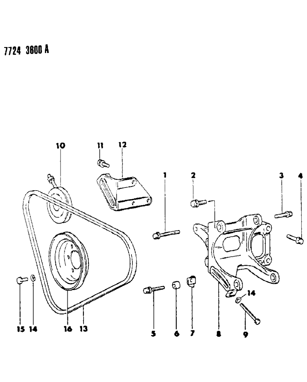 Mopar MF244867 Bolt, W/Washer , (8X80Mm)