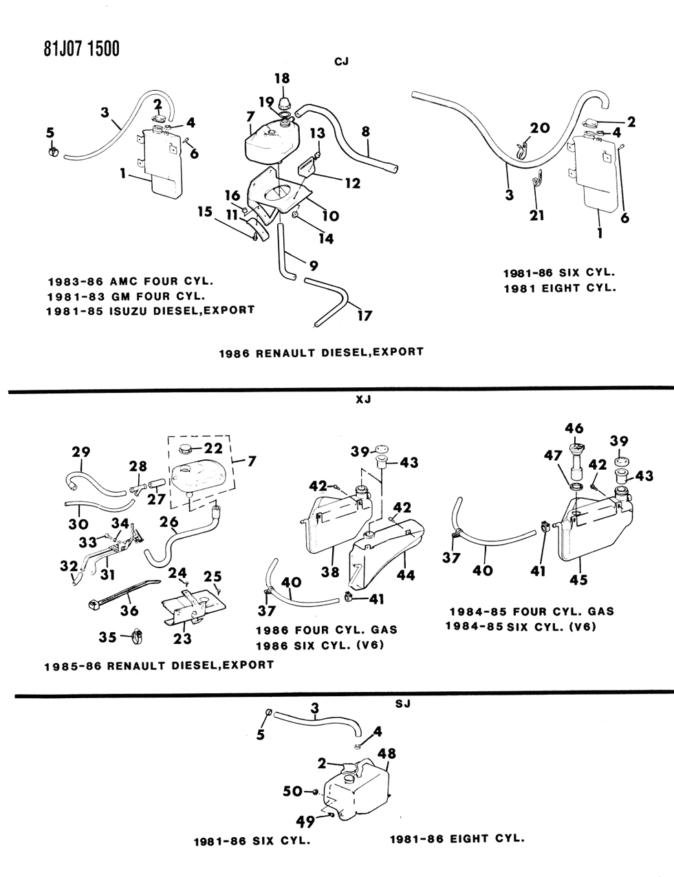 Mopar 52002063 Hose, Bottle To Heater
