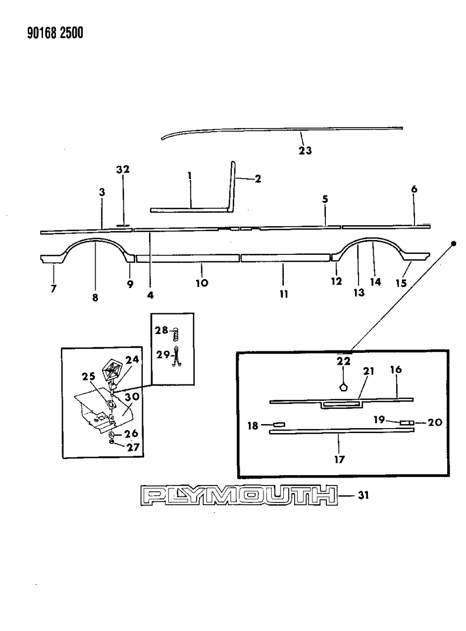 Mopar 4491530 Reveal Molding