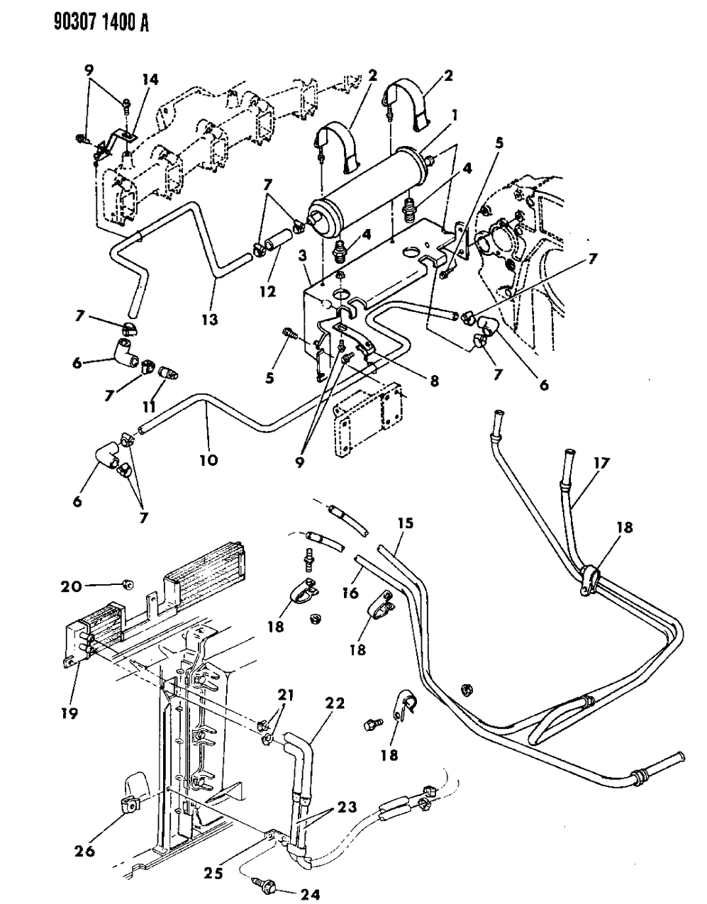 Mopar 4428206 Tube, Oil Cooler Return